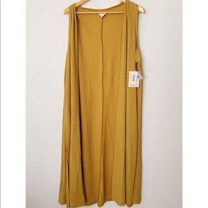 Lulus mustard sleeveless duster/ long cover up